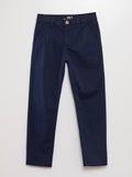 Pantalon chino slim bleu marine - Kiabi
