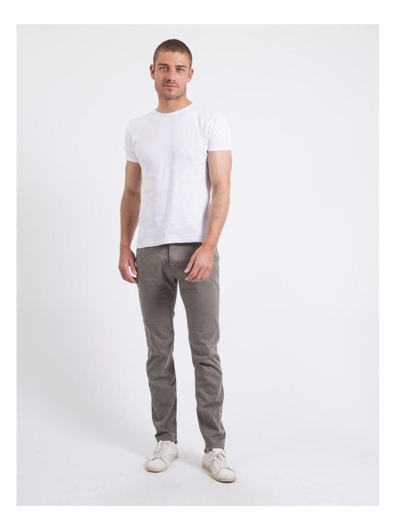 Pantalon chino slim cody Gris - Kiabi