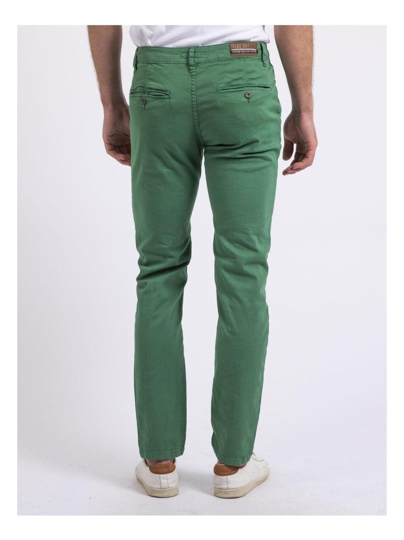 Pantalon chino slim cody Vert - Kiabi