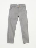 Pantalon chino slim GRIS - Kiabi