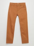 Pantalon chino slim MARRON - Kiabi