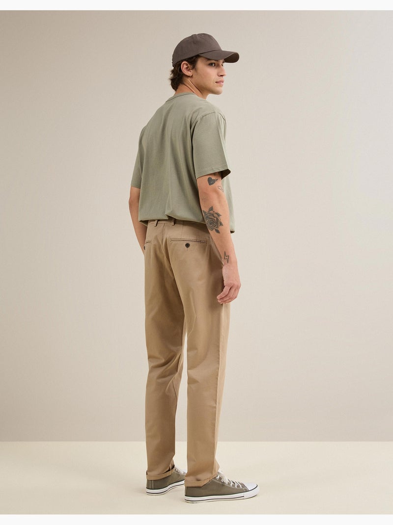 Pantalon chino slim, MO Fashion Marron - Kiabi