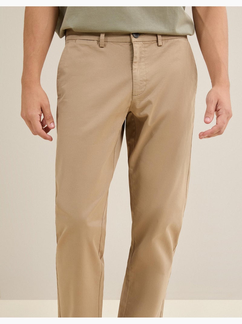 Pantalon chino slim, MO Fashion Marron - Kiabi