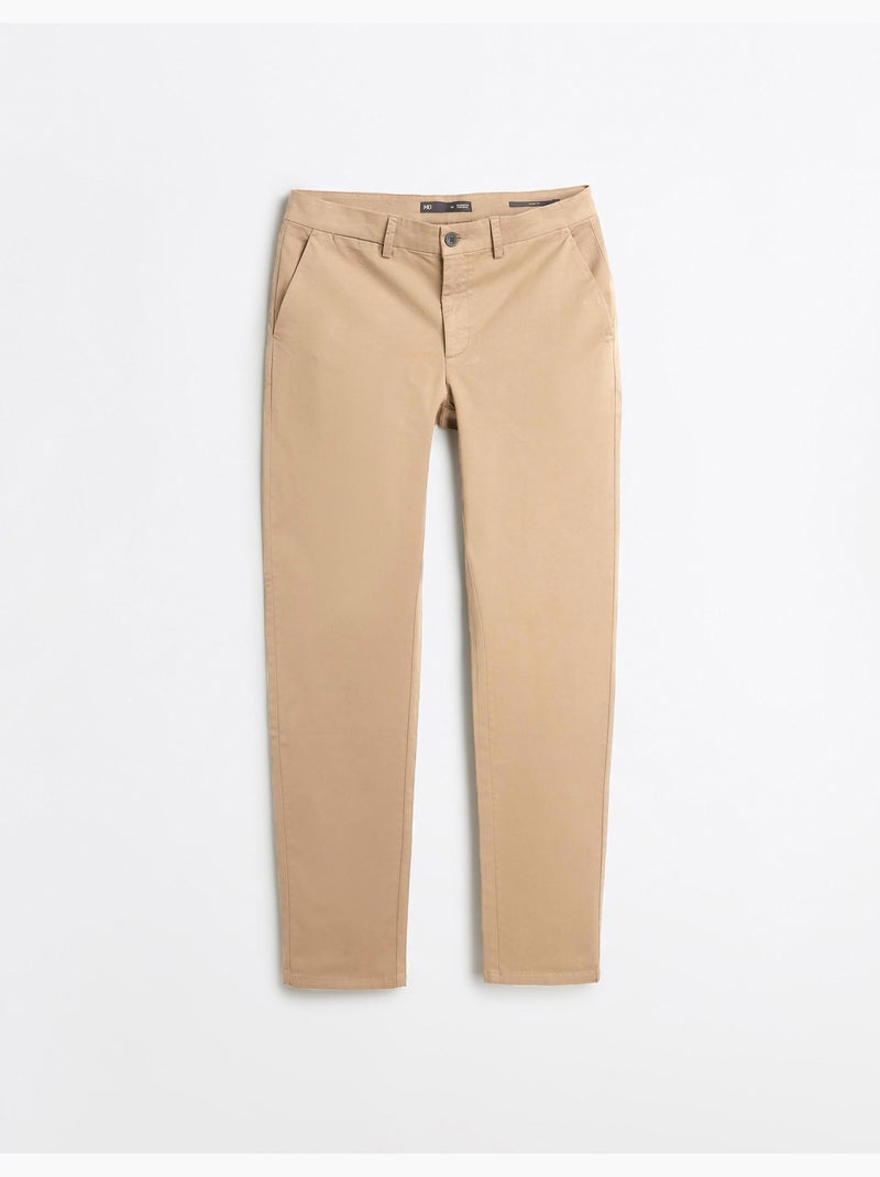 Pantalon chino slim, MO Fashion Marron - Kiabi