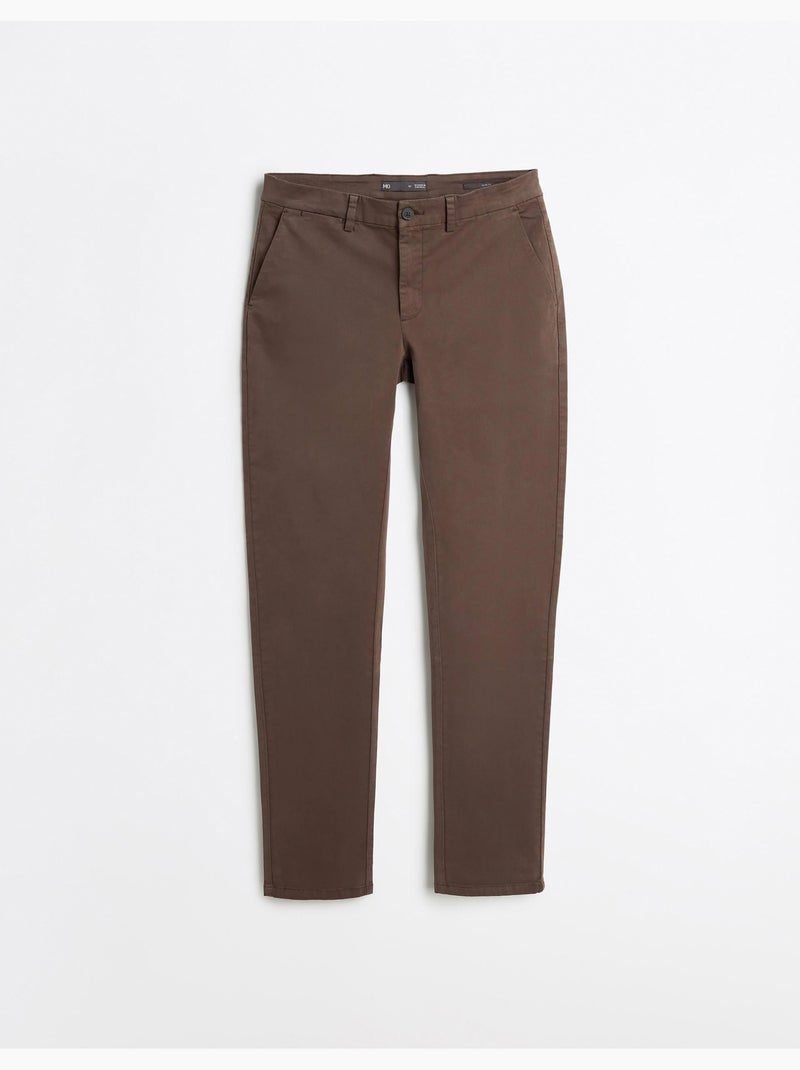 Pantalon chino slim, MO Fashion Marron - Kiabi