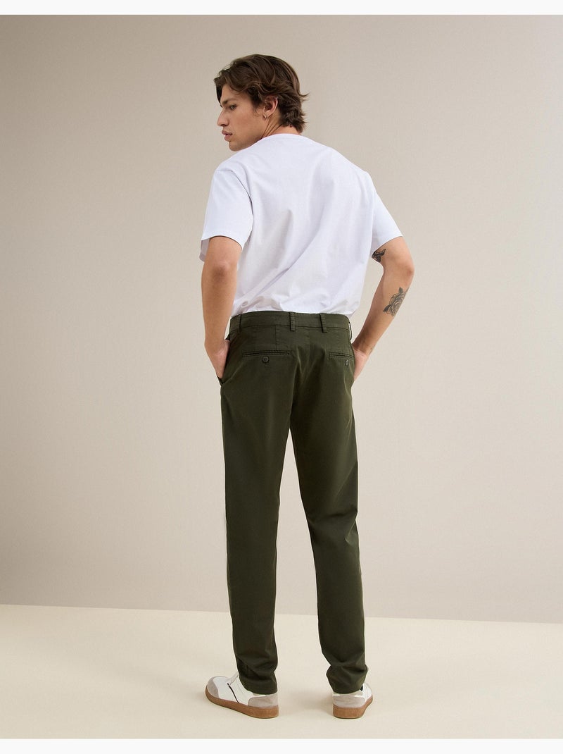 Pantalon chino slim, MO Fashion Vert - Kiabi