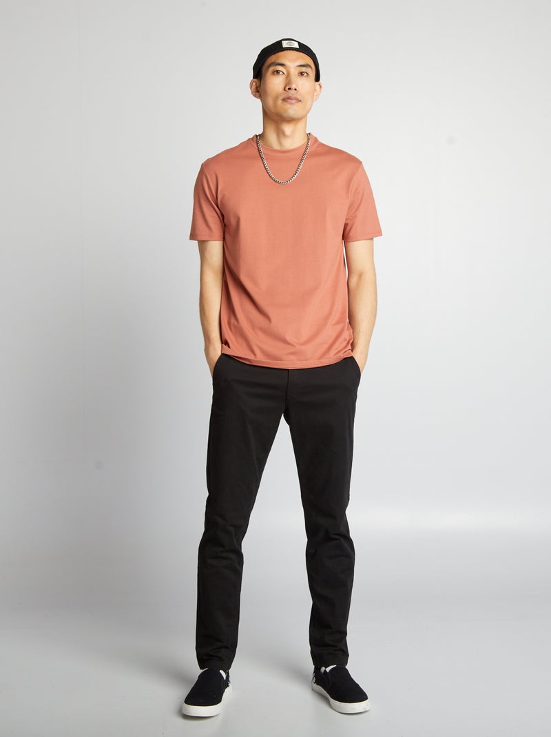 Pantalon chino slim noir - Kiabi