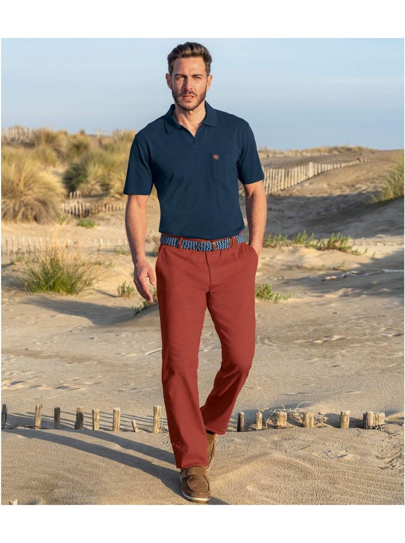 Pantalon Chino Terracotta   - ATLAS FOR MEN Rouge brique - Kiabi