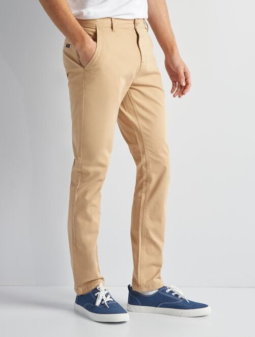 Pantalon chino uni - Kiabi