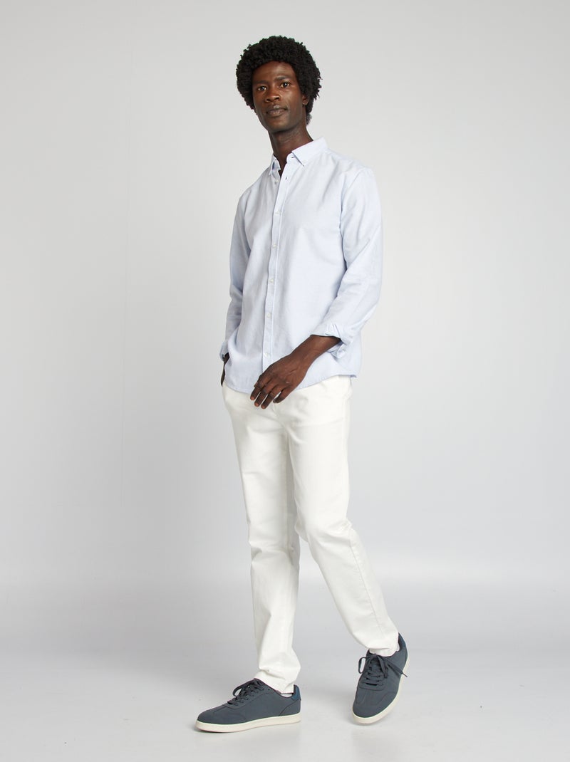 Pantalon chino uni blanc - Kiabi