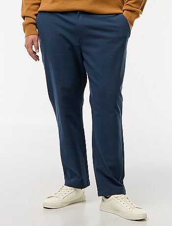 Pantalon chino uni en coton stretch