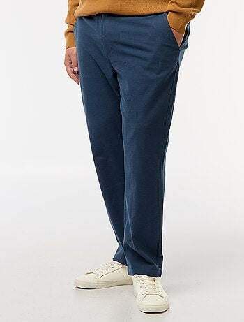 Pantalon chino uni en coton stretch