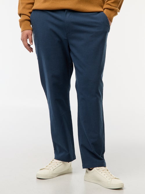 Pantalon chino uni en coton stretch - Kiabi
