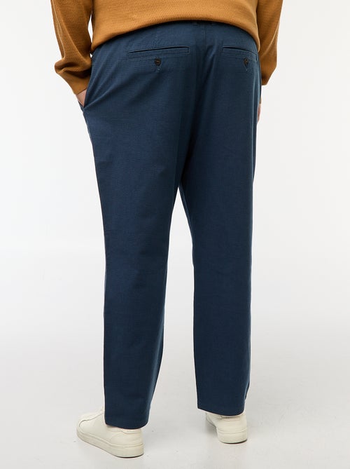 Pantalon chino uni en coton stretch - Kiabi