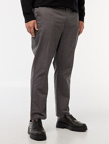 Pantalon chino uni en coton stretch