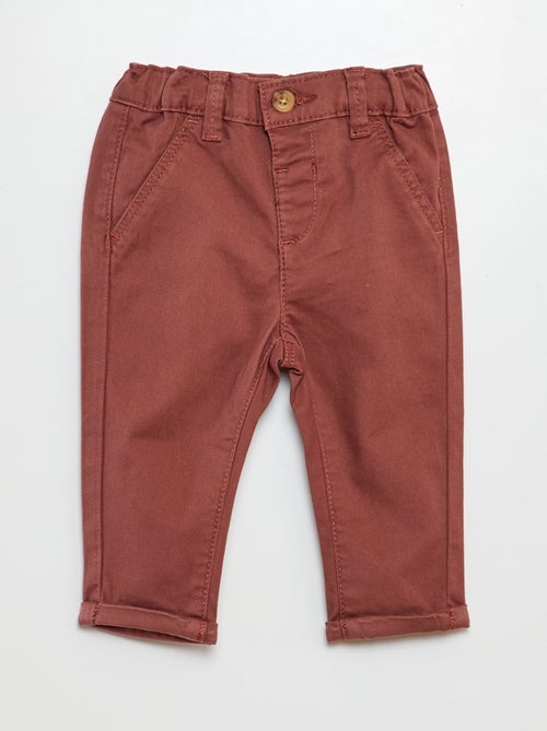 Pantalon chino uni - Kiabi