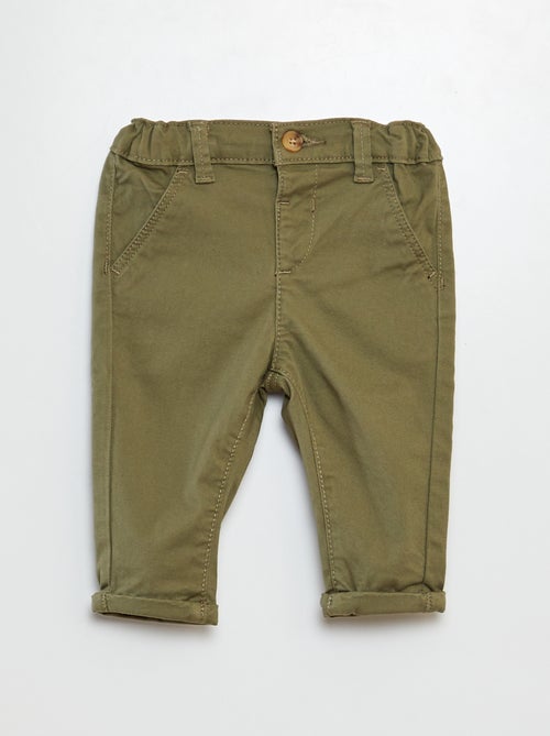 Pantalon chino uni - Kiabi