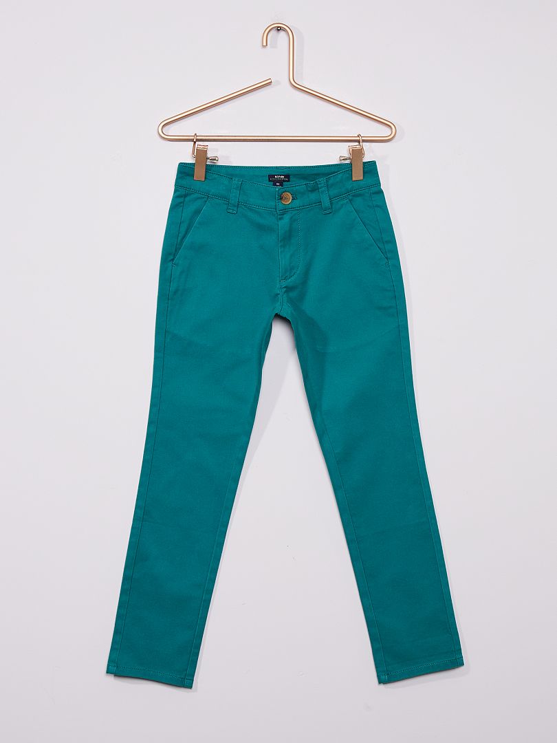 Pantalon chino Vert - Kiabi