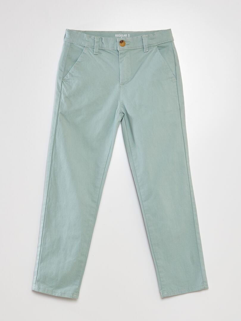 Pantalon chino Vert - Kiabi