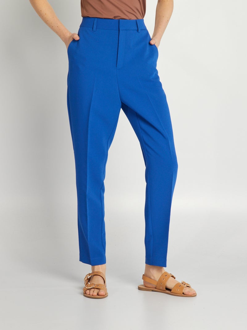 Pantalon cigarette Bleu électrique - Kiabi