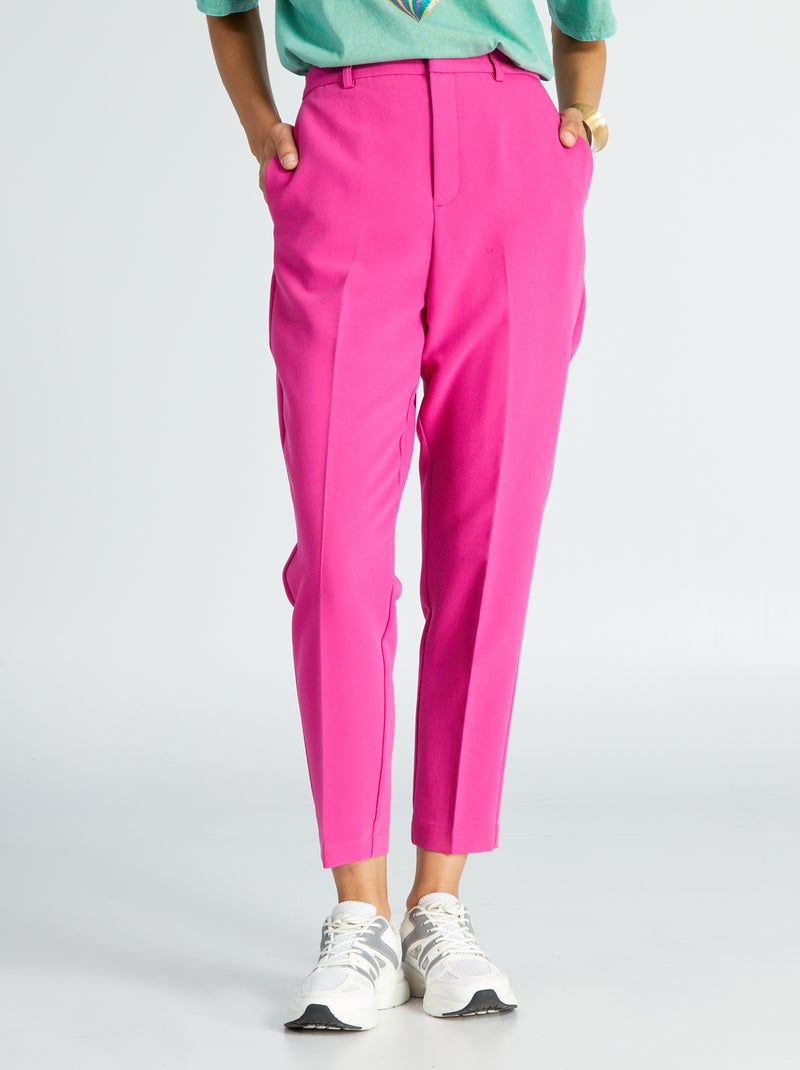 Pantalon Bel Air Fuschia à Bandes - Taille 36, Skinny, Neuf Avec étiquettes