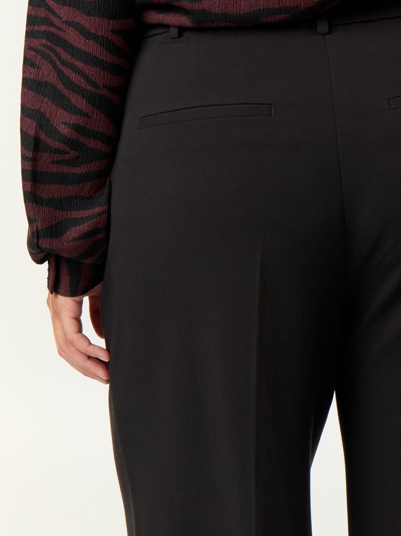 Pantalon cigarette large Noir - Kiabi