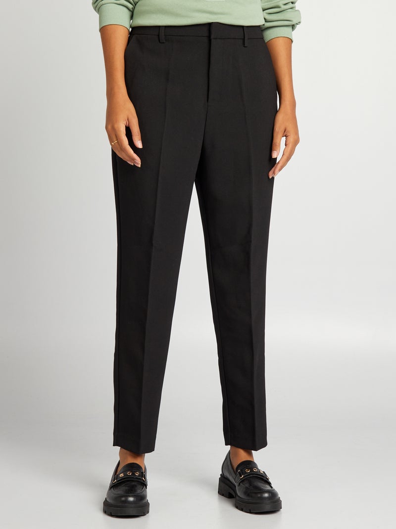 Pantalon cigarette noir - Kiabi