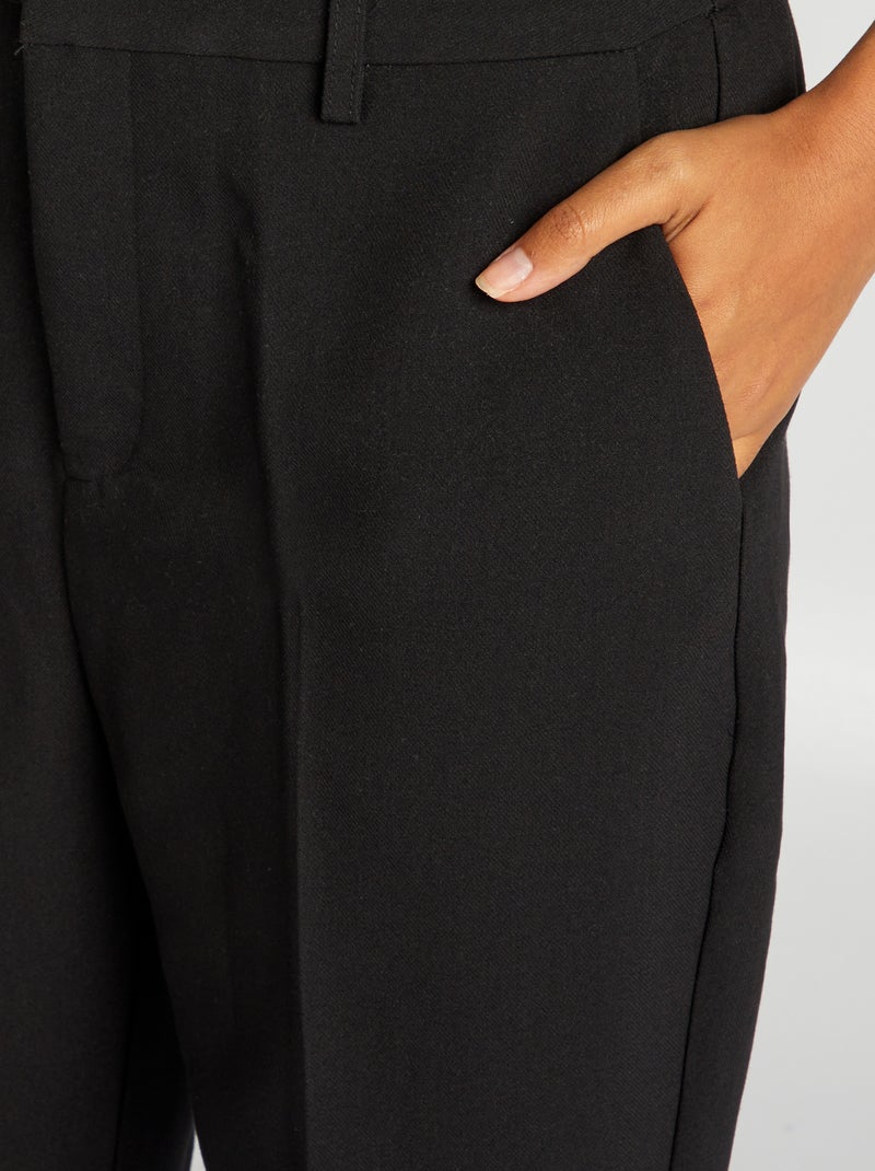 Pantalon cigarette noir - Kiabi