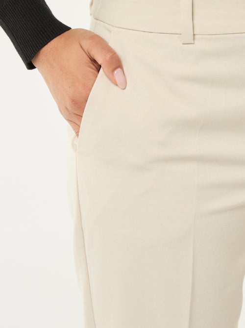 Pantalon cigarette pour femme uni - Kiabi