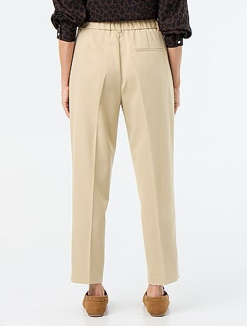Pantalon cigarette uni pour femme
