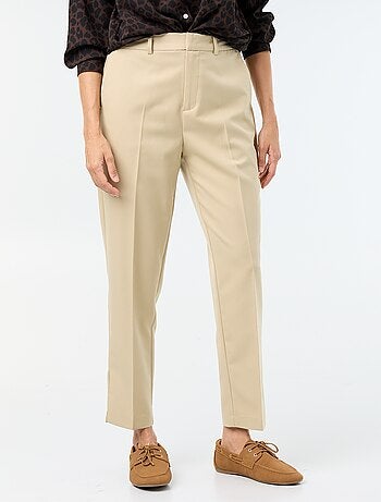 Pantalon cigarette uni pour femme