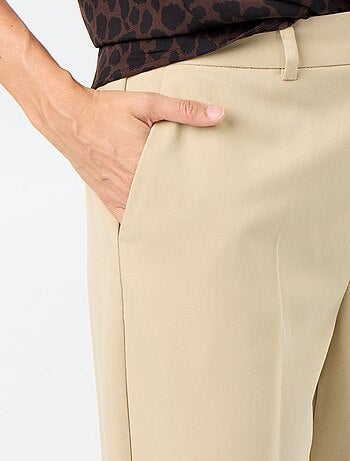 Pantalon cigarette uni pour femme