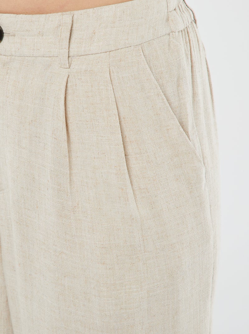 Pantalon cigarette uni Blanc - Kiabi