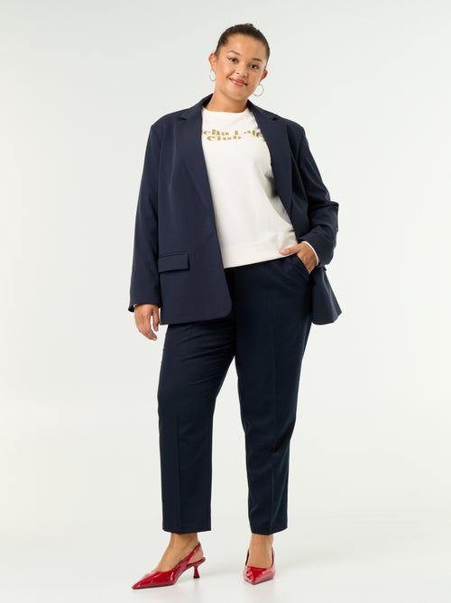 Pantalon cigarette uni - Kiabi Pantalon cigarette uni - Kiabi