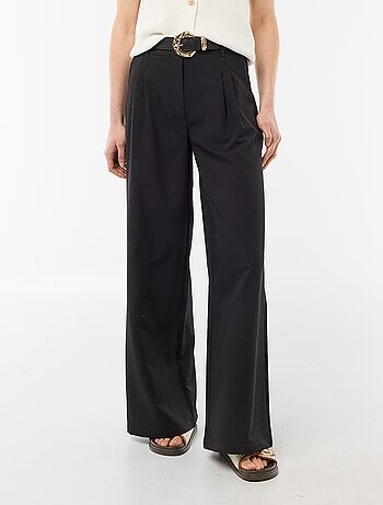 Pantalon city coupe large avec ceinture