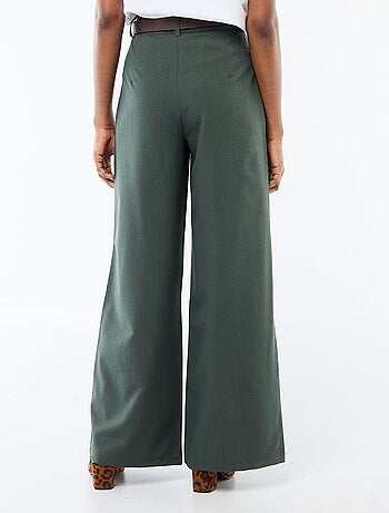 Pantalon city coupe large avec ceinture