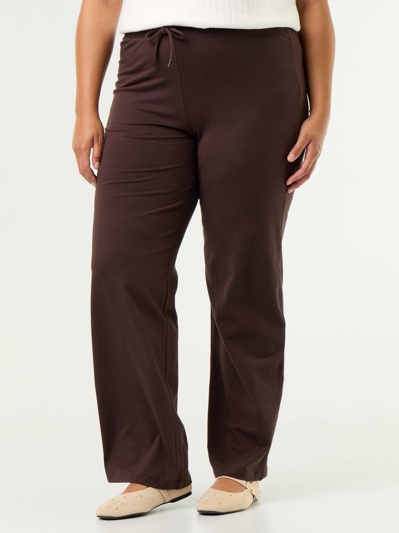 Pantalon confort fin Marron - Kiabi