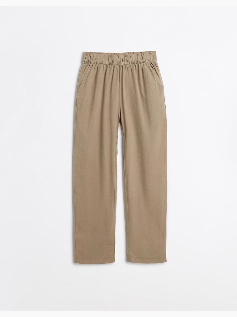 Pantalon contenant du lin, MO Fashion Beige - Kiabi