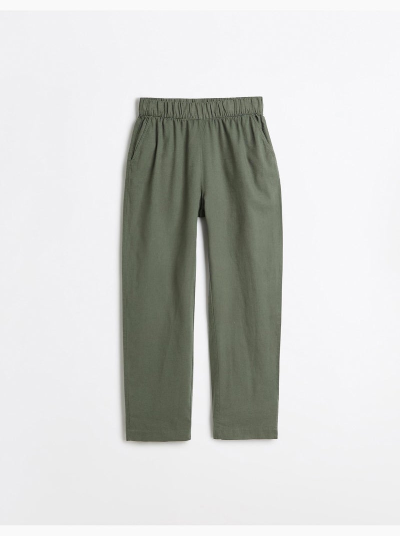 Pantalon contenant du lin, MO Fashion Vert - Kiabi