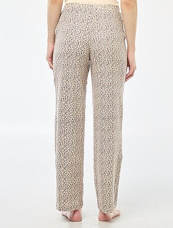 Pantalon côtelé de nuit all-over 'fleur'