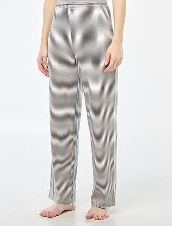 Pantalon côtelé de nuit all-over 'fleur'