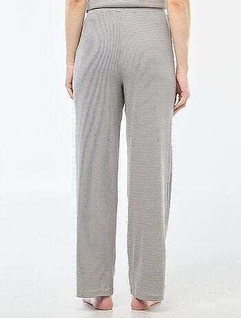 Pantalon côtelé de nuit all-over 'fleur'