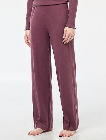 Pantalon côtelé de nuit all-over 'fleur'
