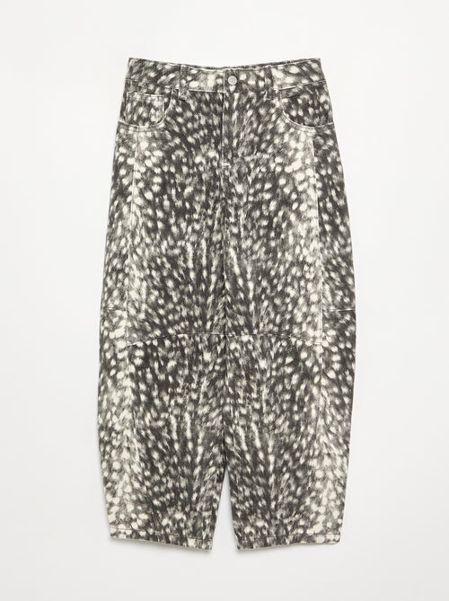 Pantalon coupe droite à motif - Kiabi Pantalon coupe droite à motif - Kiabi