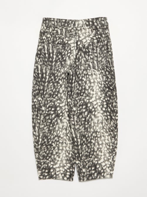 Pantalon coupe droite à motif - Kiabi Pantalon coupe droite à motif - Kiabi