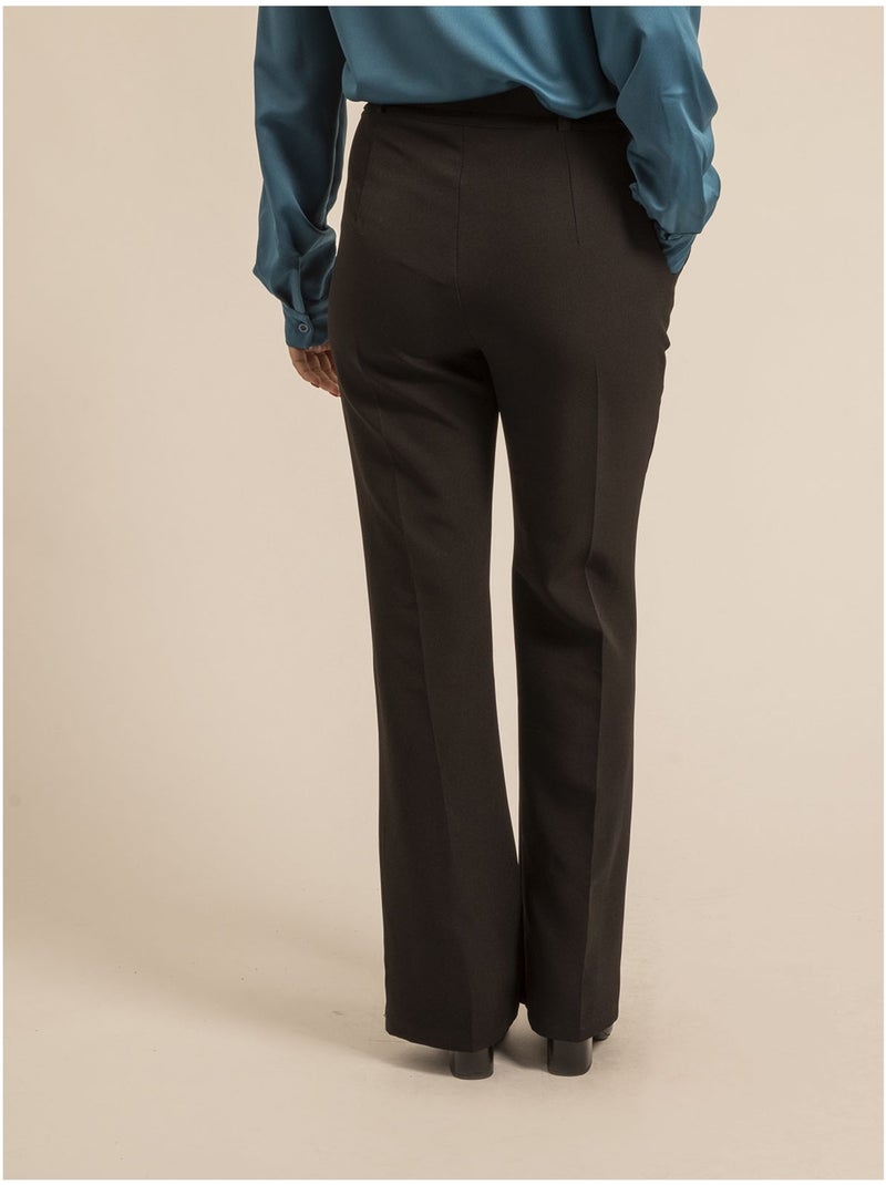 Pantalon coupe droite ecaille Noir - Kiabi