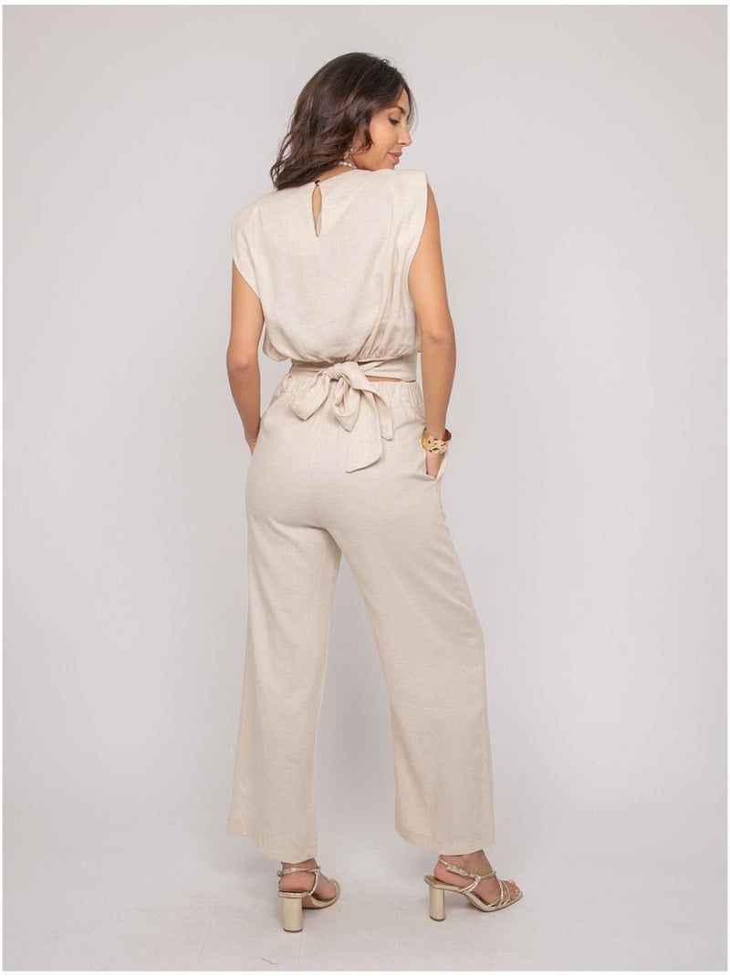 Pantalon coupe droite ecasa Ecru - Kiabi