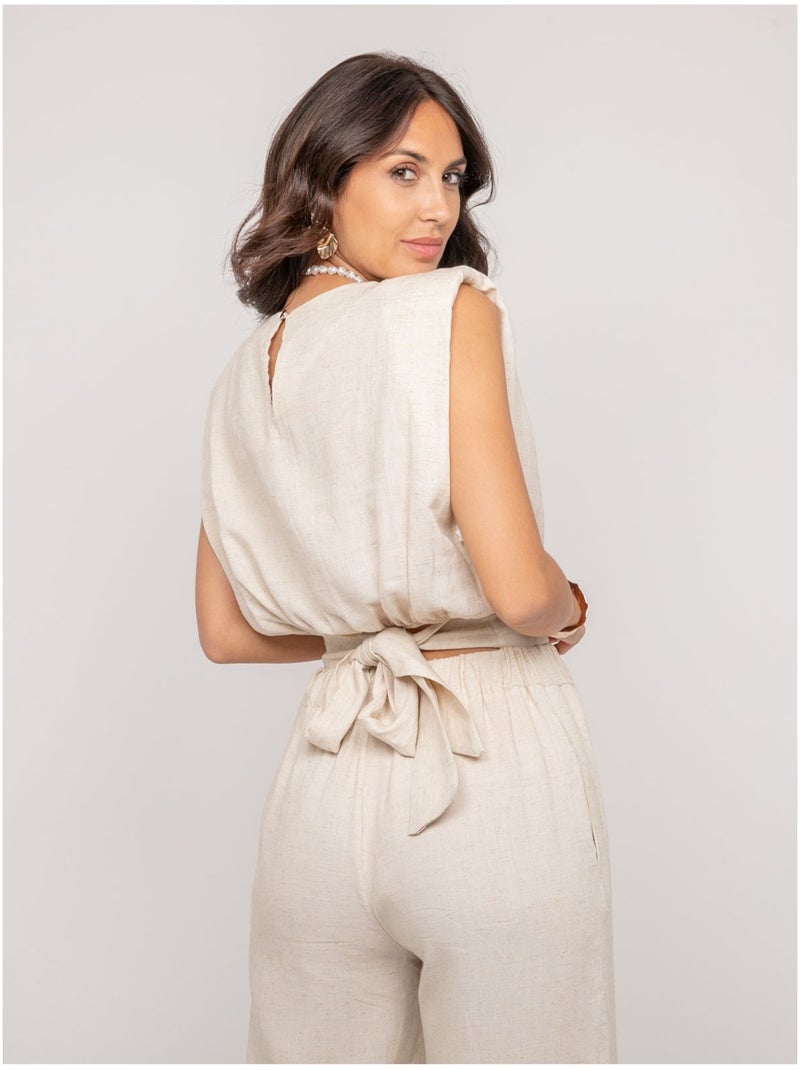 Pantalon coupe droite ecasa Ecru - Kiabi