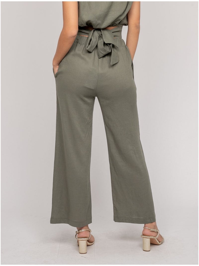 Pantalon coupe droite ecasa Kaki - Kiabi
