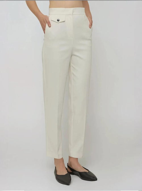 Pantalon coupe droite sur mesure haut de gamme avec poches hiccup - Kiabi Pantalon coupe droite sur mesure haut de gamme avec poches hiccup - Kiabi